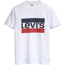 levis mens sportswear logo graphic tshirt white