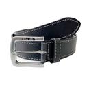 Levi's Loire Retro Contrast Stitch Leather Belt in Black 000I60000