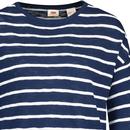 Levi's® Margot Long Sleeve Women's Stripe Tee Navy
