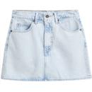 levis womens 70s high waist denim micro mini skirt hey darling light blue