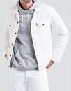 LEVI'S Mod White Denim Trucker Jacket STEEL HOUR