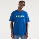 levis mens relaxed fit new logo print tshirt blue