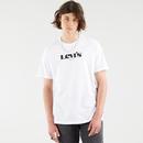 levis mens relaxed new logo print tshirt white