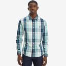 levis mens battery luke plaid slim fit long sleeve shirt blue green