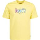 levis mens poster rainbow logo tshirt lemon yellow
