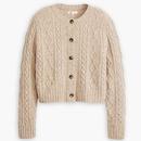 Levi's Primrose Cable Knit Cardigan in Oatmeal Heather