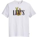 levis mens graphic serif logo crew neck tshirt white