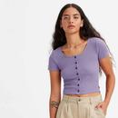 Levi's Rach Retro Ribbed Top in Purple Rose A33890010