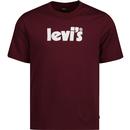 LEVI'S® Men's Retro Relaxed Fit Logo Tee in Port