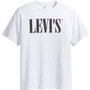 LEVI'S Relaxed Retro Serif 90s Logo T-shirt WHITE