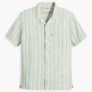Levi's Retro 50s Sunset Camp Collar Stripe Shirt in Green 726250079