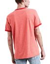 Bernel LEVI'S Retro 70s Ringer T-shirt SUNSET RED