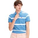 Levi's Men's Retro Mod Stripe Pique Polo Shirt in Blue/White