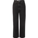 levis womens ribcage straight leg high rise ankle length jeans faded black