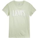 levis womens perfect serif logo tshirt bok choy light green