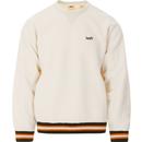 levis mens sherpa tipped crew neck sweatshirt true tipping mossy off white