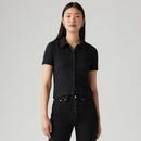 Levi's Women's Sherry Ribbed Polo Shirt in Anthracite A93420000