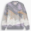 Levi's® Stay Loose Retro Abstract Mountain Landscape Intarsia Jumper
