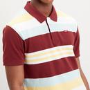 LEVI'S Retro Mod Variegated Stripe Polo Shirt PORT