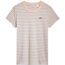 levis womens perfect stripe tshirt moonstone toasted almond