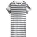levis womens lula stripe relaxed fit tshirt dress black white