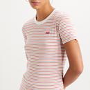 Baby Tee LEVI'S WOMENS Retro Fine Stripe T-Shirt