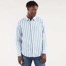 Levi's Sunset 1 Pocket Standard Fit Mod Jagger Stripe Shirt in Circus Stripe Sapphire