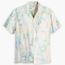 Levi's Retro 50s Sunset Camp Collar Shirt in Ivory and Green 726250080