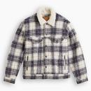 Levi's Vintage Fit 90s Sherpa Check Trucker Jacket in Tofu