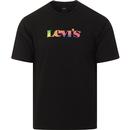 levis mens vintage fit tie dye logo print heavyweight cotton tshirt black