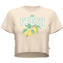 Levi's Women's Cropped Jordie T-shirt Stay Fresh Organic Lemon Undyed Griege