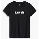 Levi's Womens Perfect tee Retro new Logo T-Shirt in Black