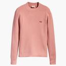 Levi's Womens Ribbed 70s Crew Neck Knitted Jumper Pink