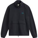 Levi's Men's Retro 90s Quarter Zip Fleece Back Sweatshirt in Caviar