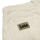 Dallas LOIS Retro 60s Mod Jumbo Cord Trousers Ecru