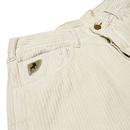 Dallas LOIS Retro 60s Mod Jumbo Cord Trousers Ecru