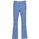 Lois Dario Needle Cord Bootcut Trousers in Light Blue