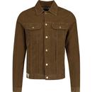 lois mens tejana mod needle cord truck jacket brown