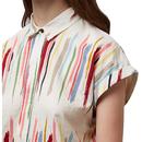 Abinaya LOUCHE Retro Brush Stroke Stripe S/S Shirt