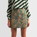 Aubin Aubusson Jacquard Floral Mini Skirt in Green 