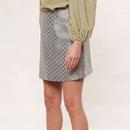 Aubin Disco LOUCHE 70's Floral Jacquard Mini Skirt