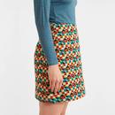Aubin Louche London Geo Jacquard Retro Mini Skirt 