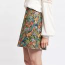 Aubin LOUCHE Retro Jungle Folk Jacqaurd Mini Skirt