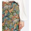Aubin LOUCHE Retro Jungle Folk Jacqaurd Mini Skirt