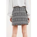 Aubin LOUCHE Jacquard Folk Stripe Mini Skirt B/W