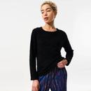 Louche Women's Blanka Eyelash Long Sleeve Fluffy Jumper in Black