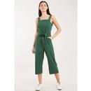 louche dawson strappy cropped jumpsuit green