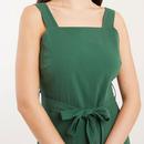 Dawson LOUCHE 70's Strappy Cropped Green Jumpsuit 