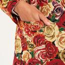 Dryden LOUCHE Retro Jacquard Roses Tapestry Coat