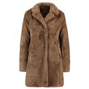 Wainwright LOUCHE Vintage Faux Fur Coat Brown